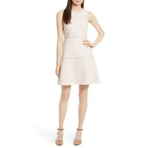 Kate Spade Baja Bound Blush Pink A Line Dress Short Sleeve Size 12 Lrg Rose Dew